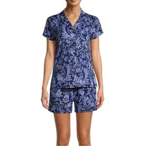 C. Wonder Navy Paisley Pajama Set